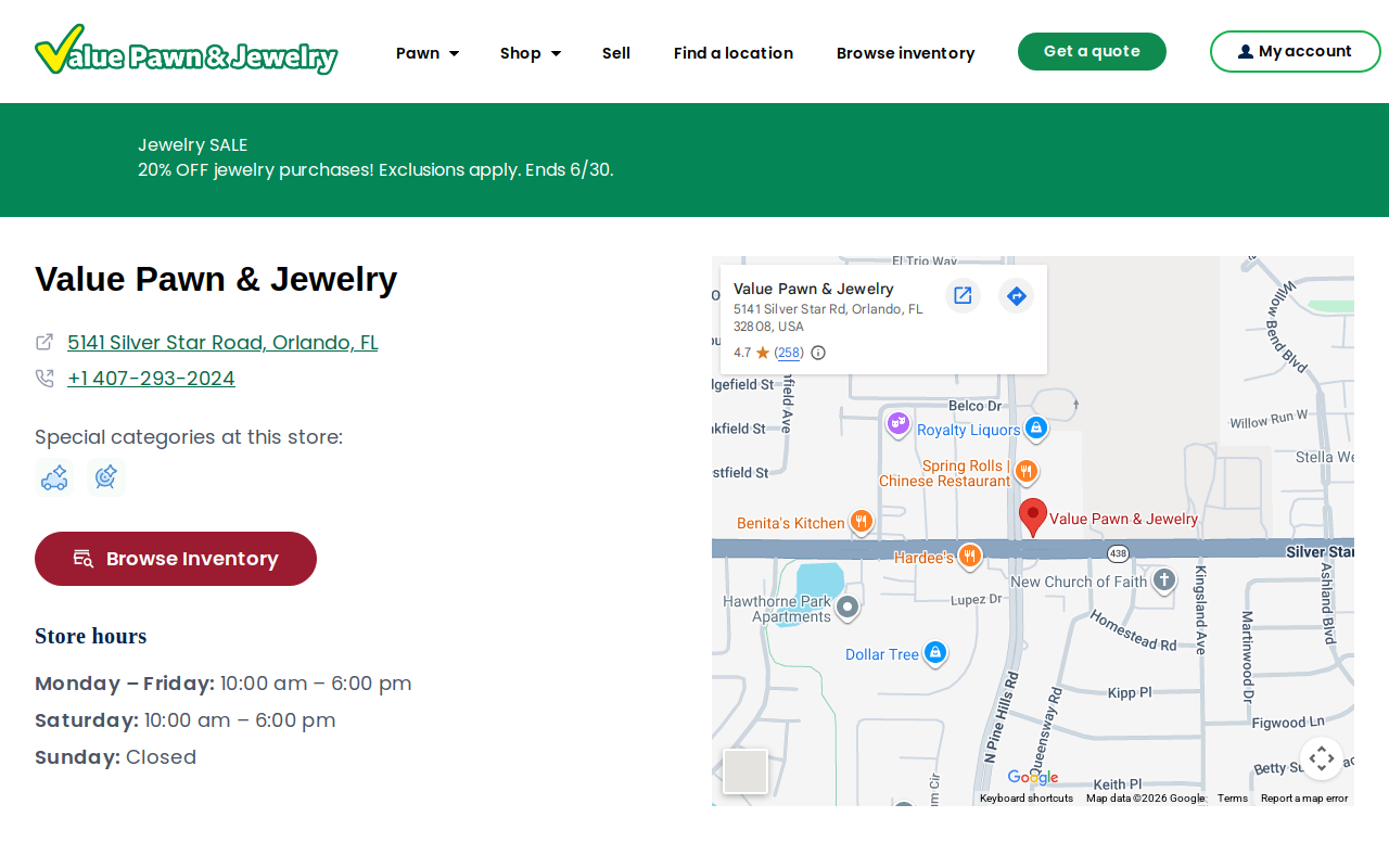 Value Pawn and Jewelry website preview