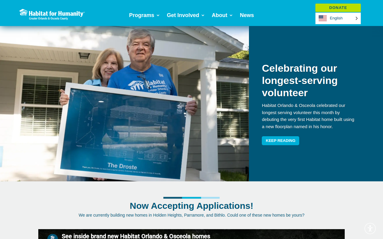 Habitat for Humanity Restore website preview