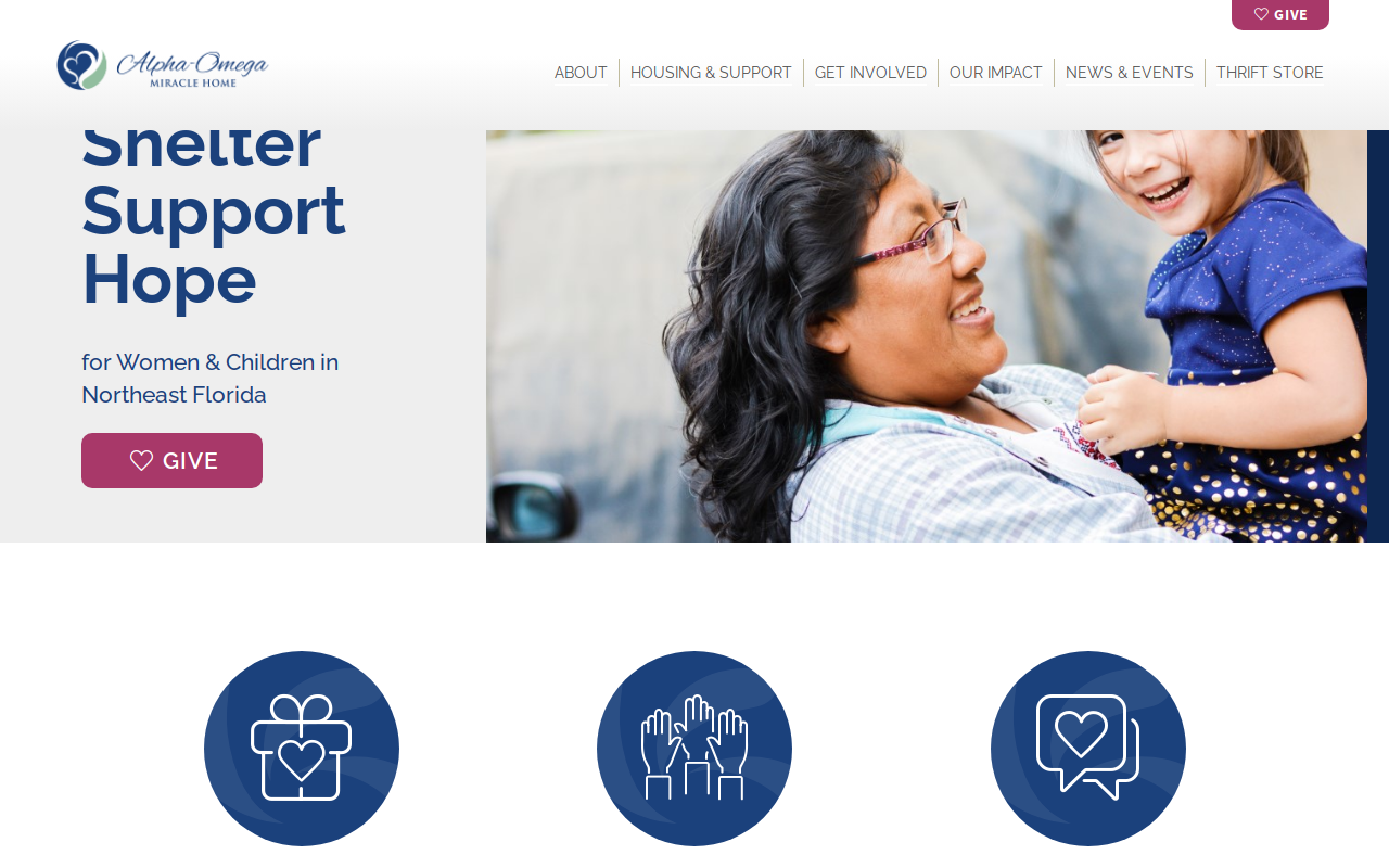 Alpha-Omega Thrift Store website preview