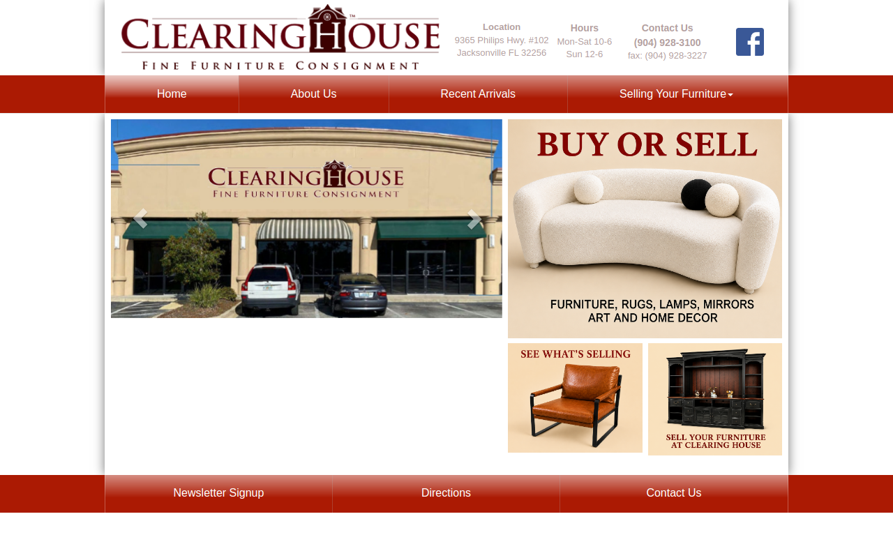 Clearing House Furniture Consignment website preview