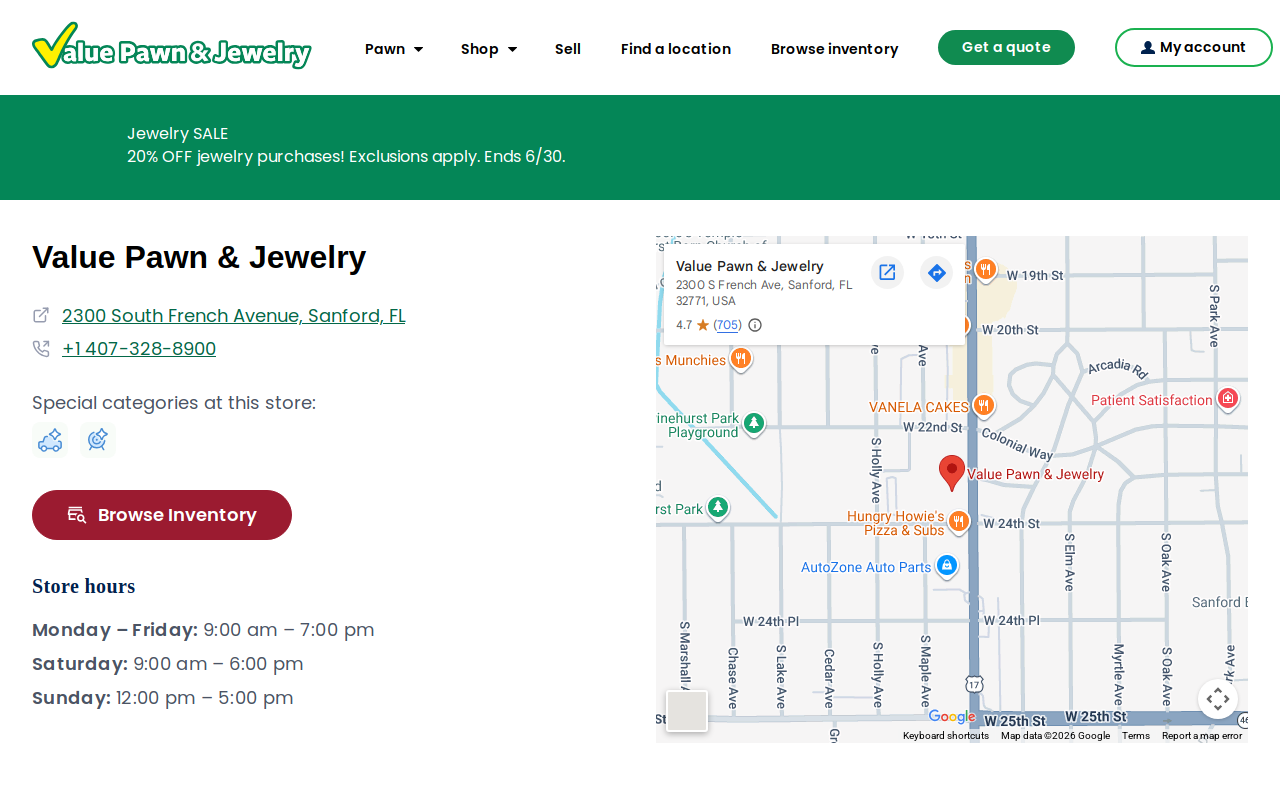 Value Pawn & Jewelry website preview