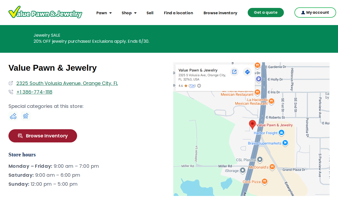 Value Pawn & Jewelry website preview