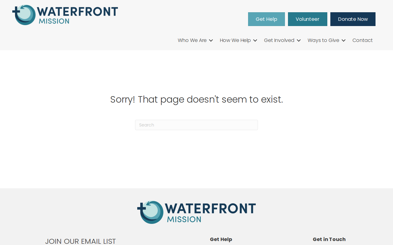 Waterfront Rescue Mission Thrift Store website preview