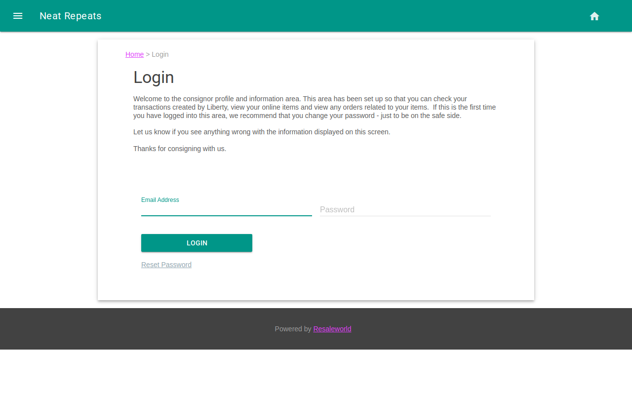 Neat Repeats website preview
