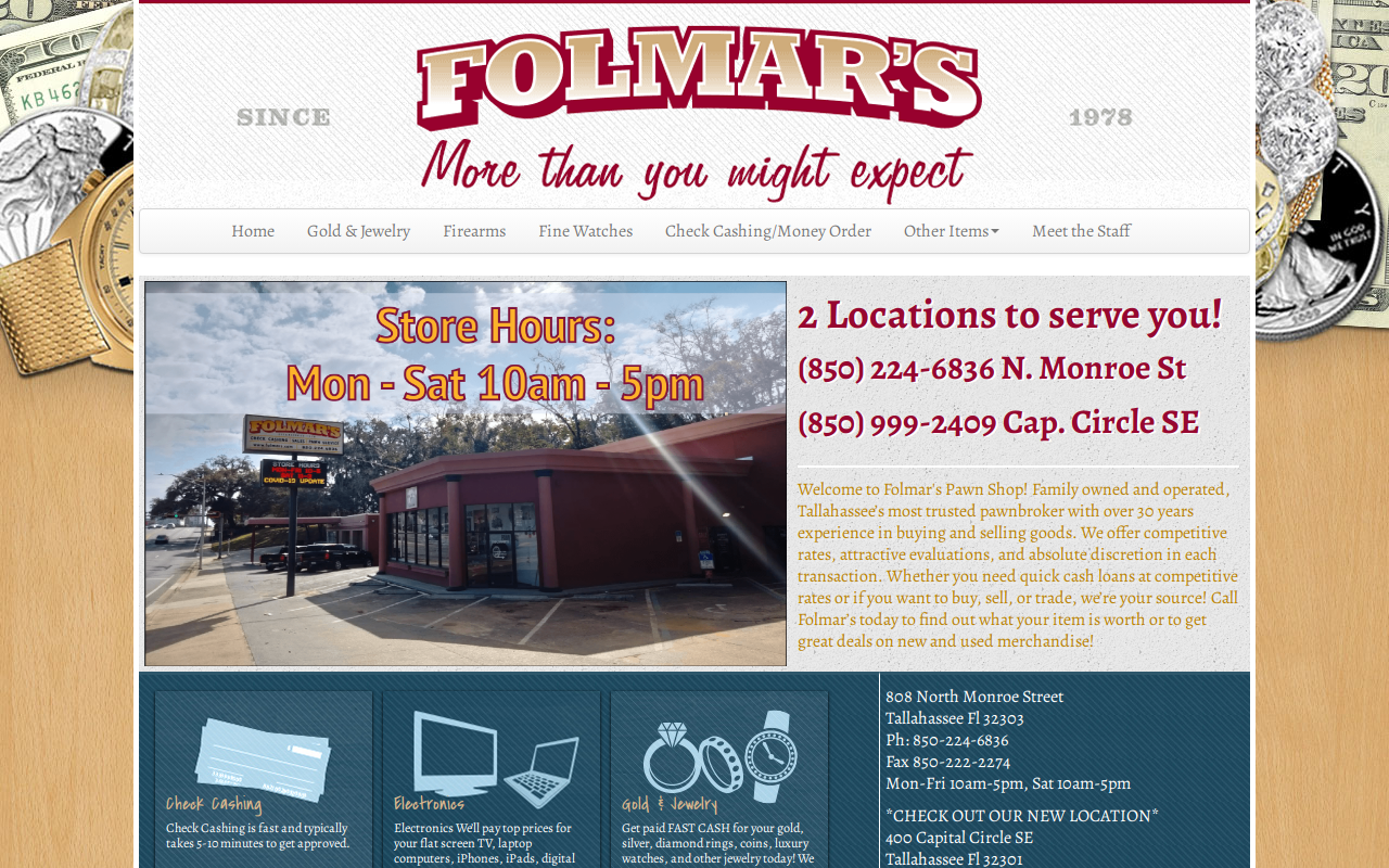 Folmar's website preview