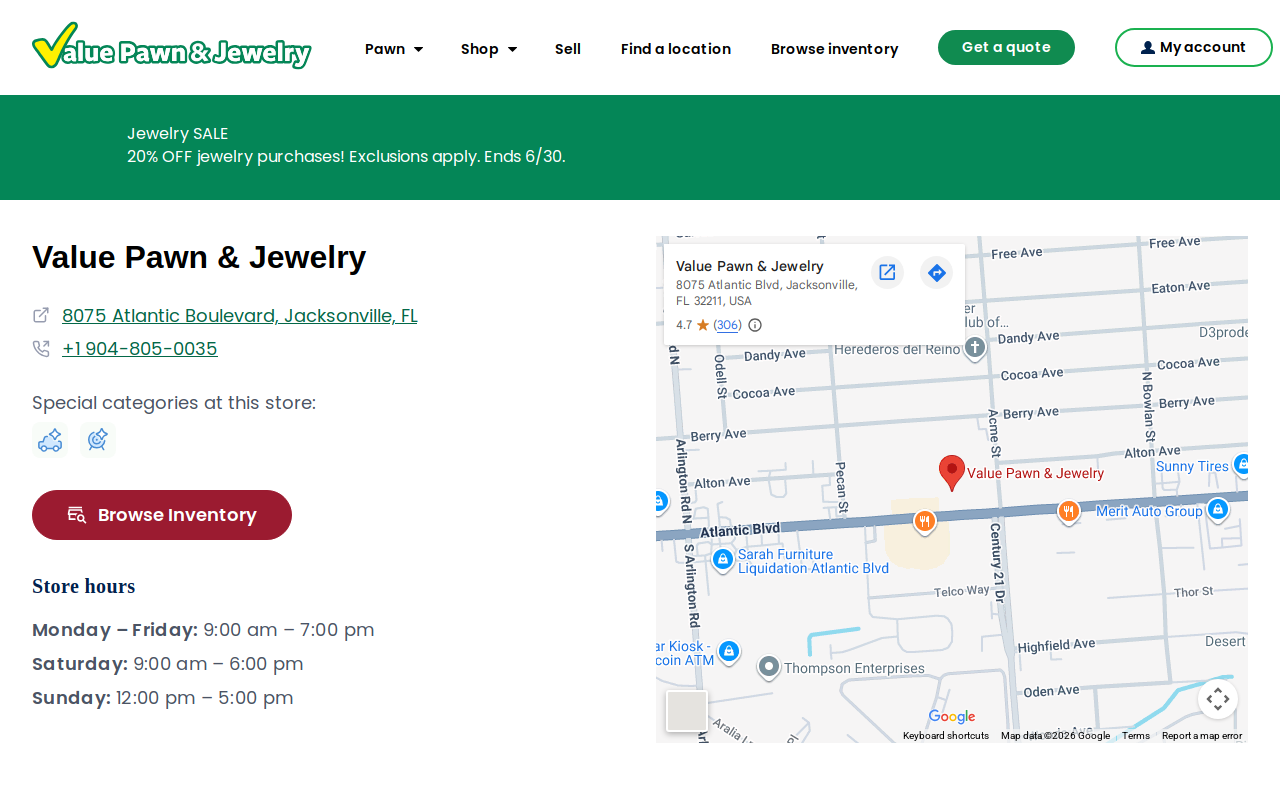 Value Pawn & Jewelry website preview