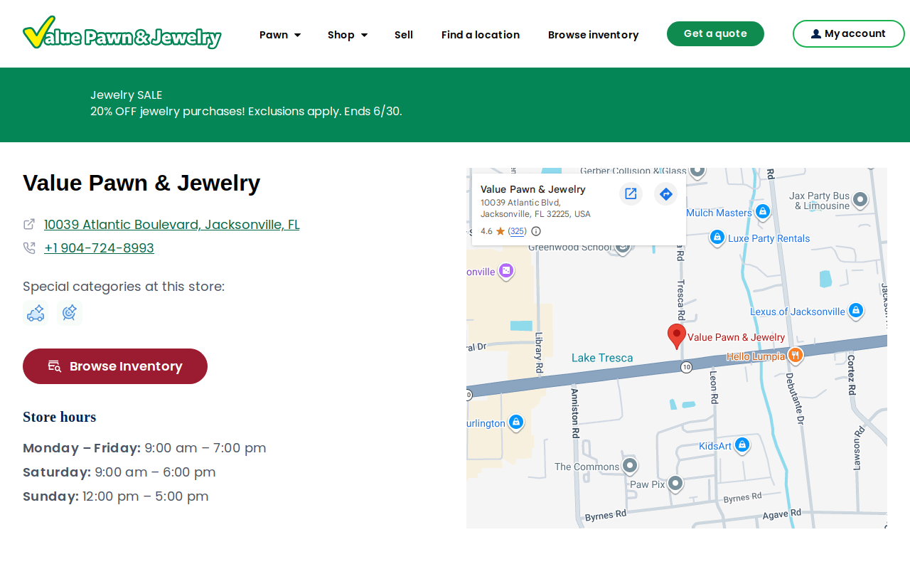 Value Pawn & Jewelry website preview
