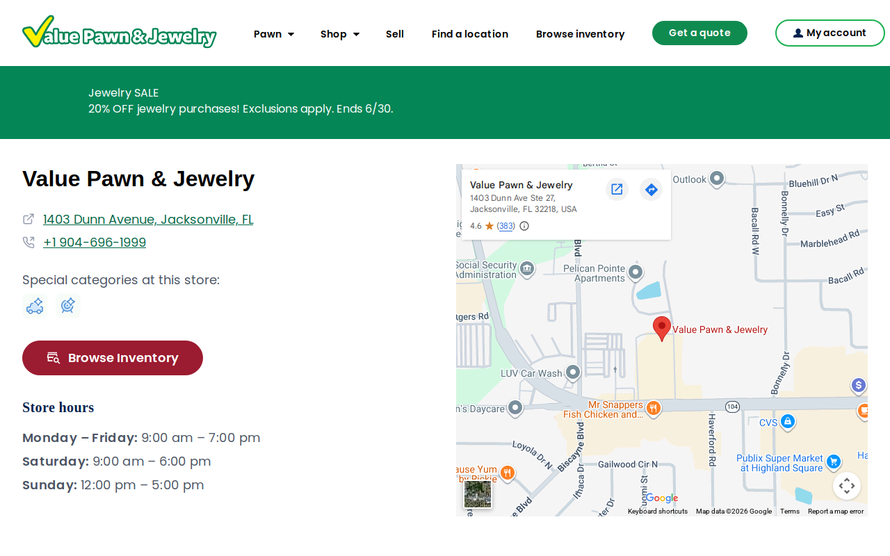 Value Pawn & Jewelry website preview