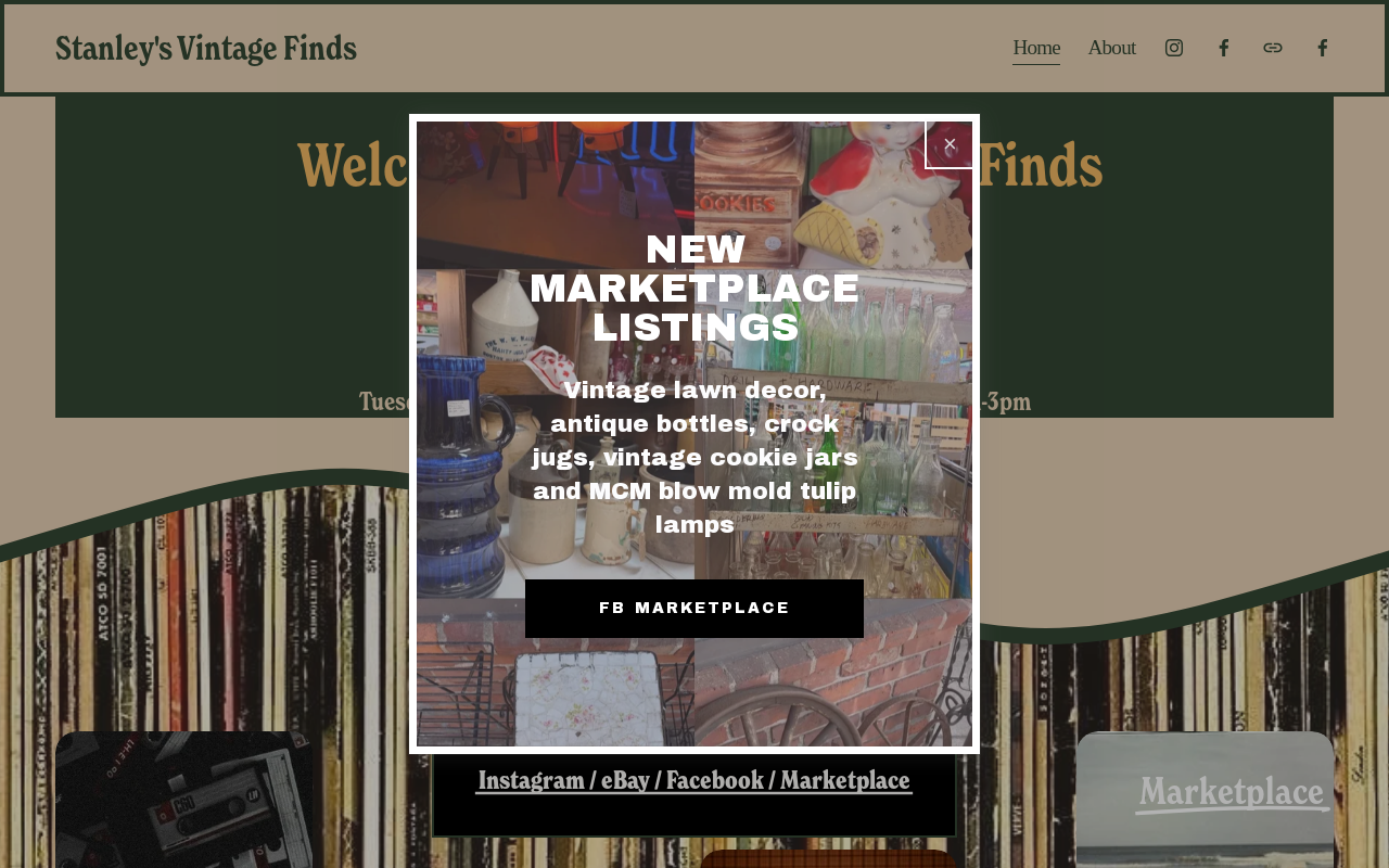 Stanley's Vintage Finds website preview