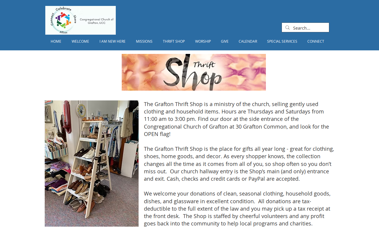 Grafton Thrift Shop website preview