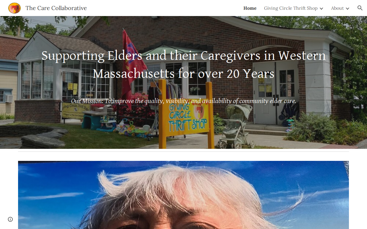 Giving Circle Thrift Shop website preview