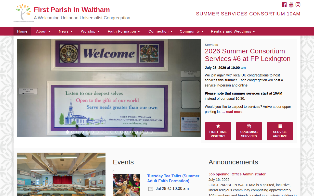 Waltham Clothing Exchange website preview