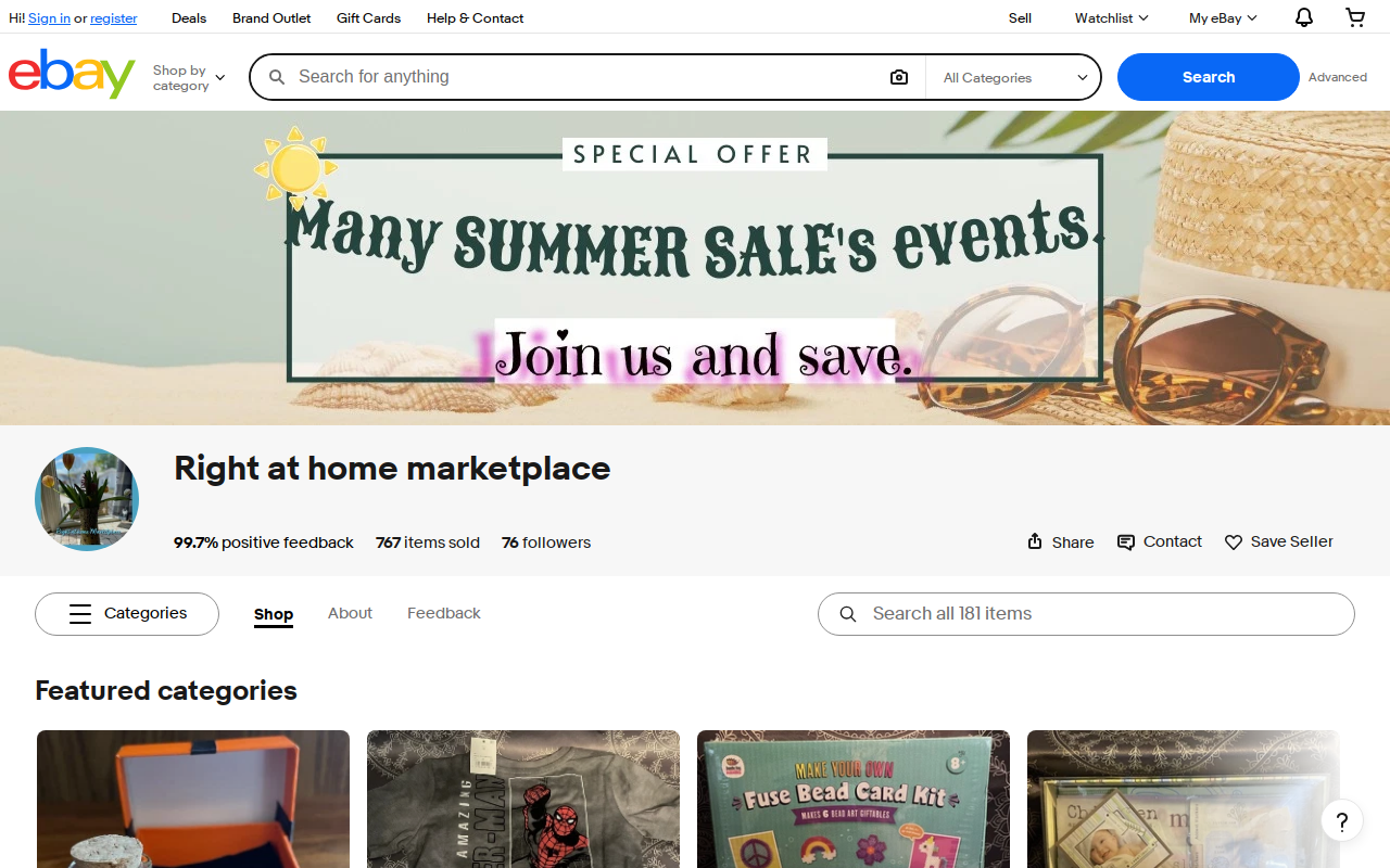 Right at Home Marketplace website preview