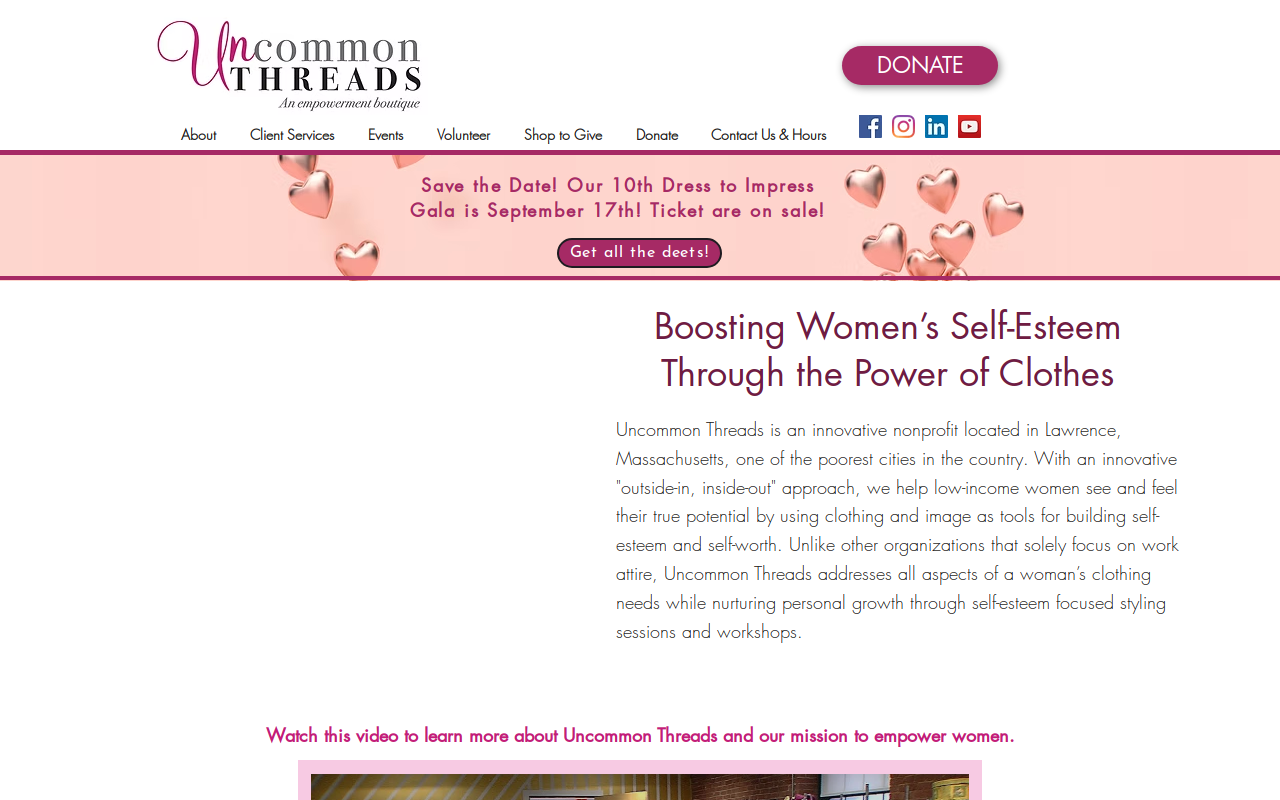 Uncommon Closet website preview