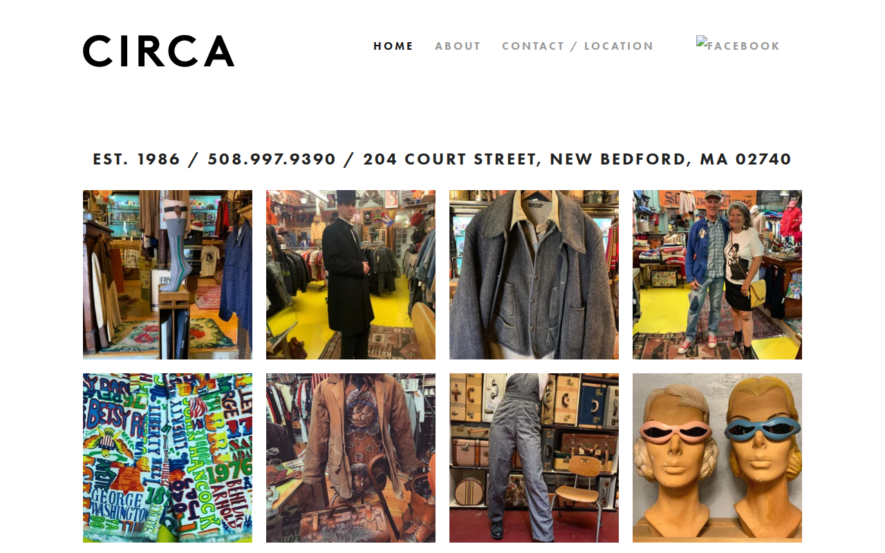 Circa Vintage Wear website preview