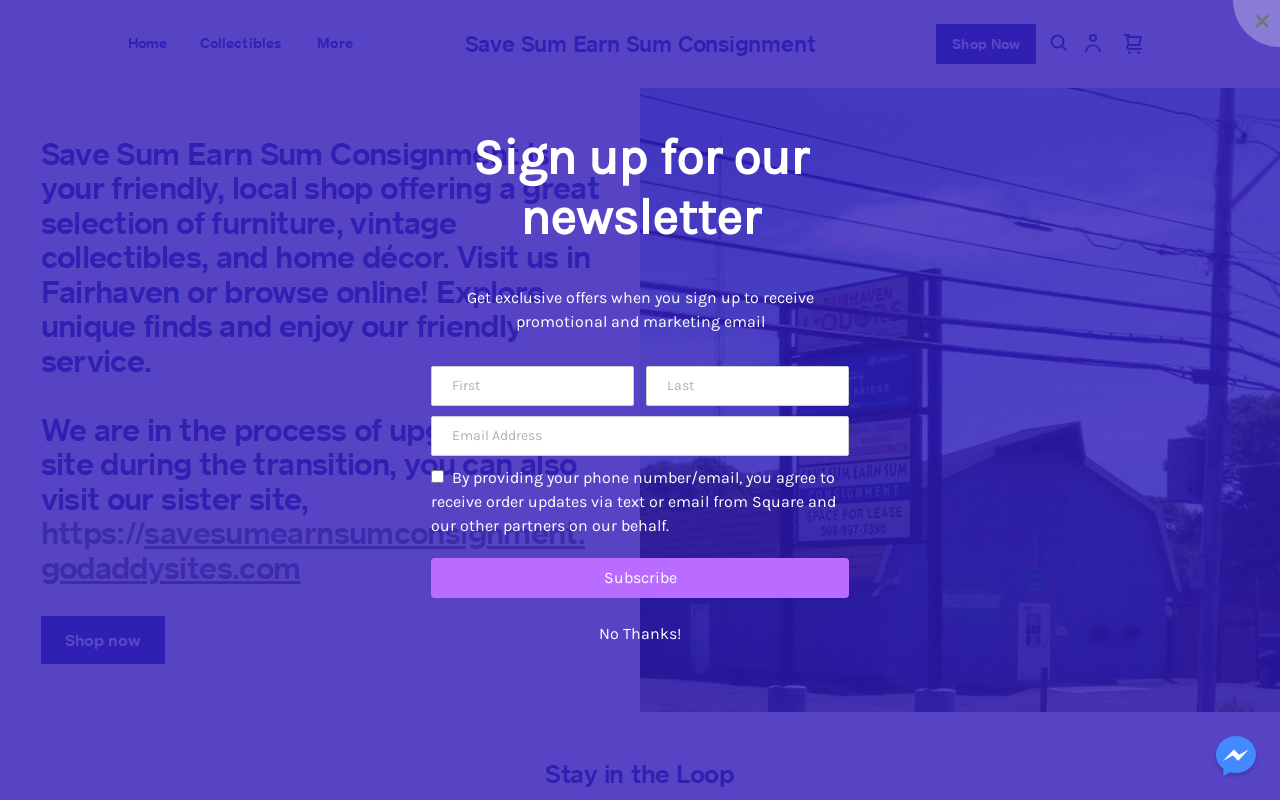 Save Sum Earn Sum Consignment website preview