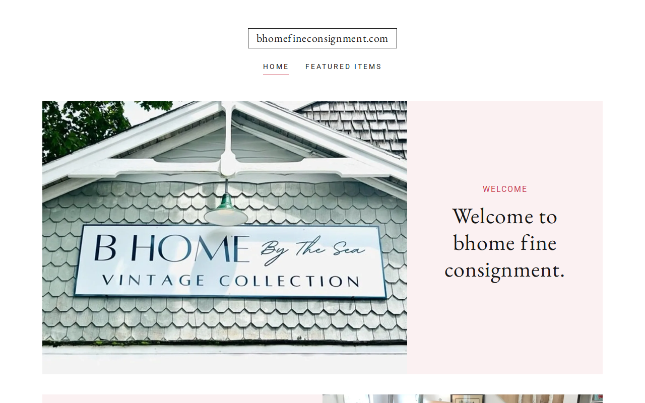 B Home by the Sea Vintage Collection website preview
