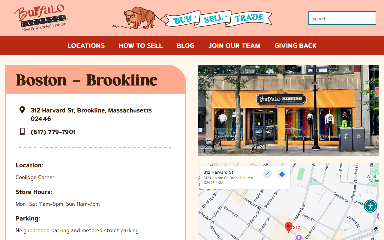 Buffalo Exchange website preview
