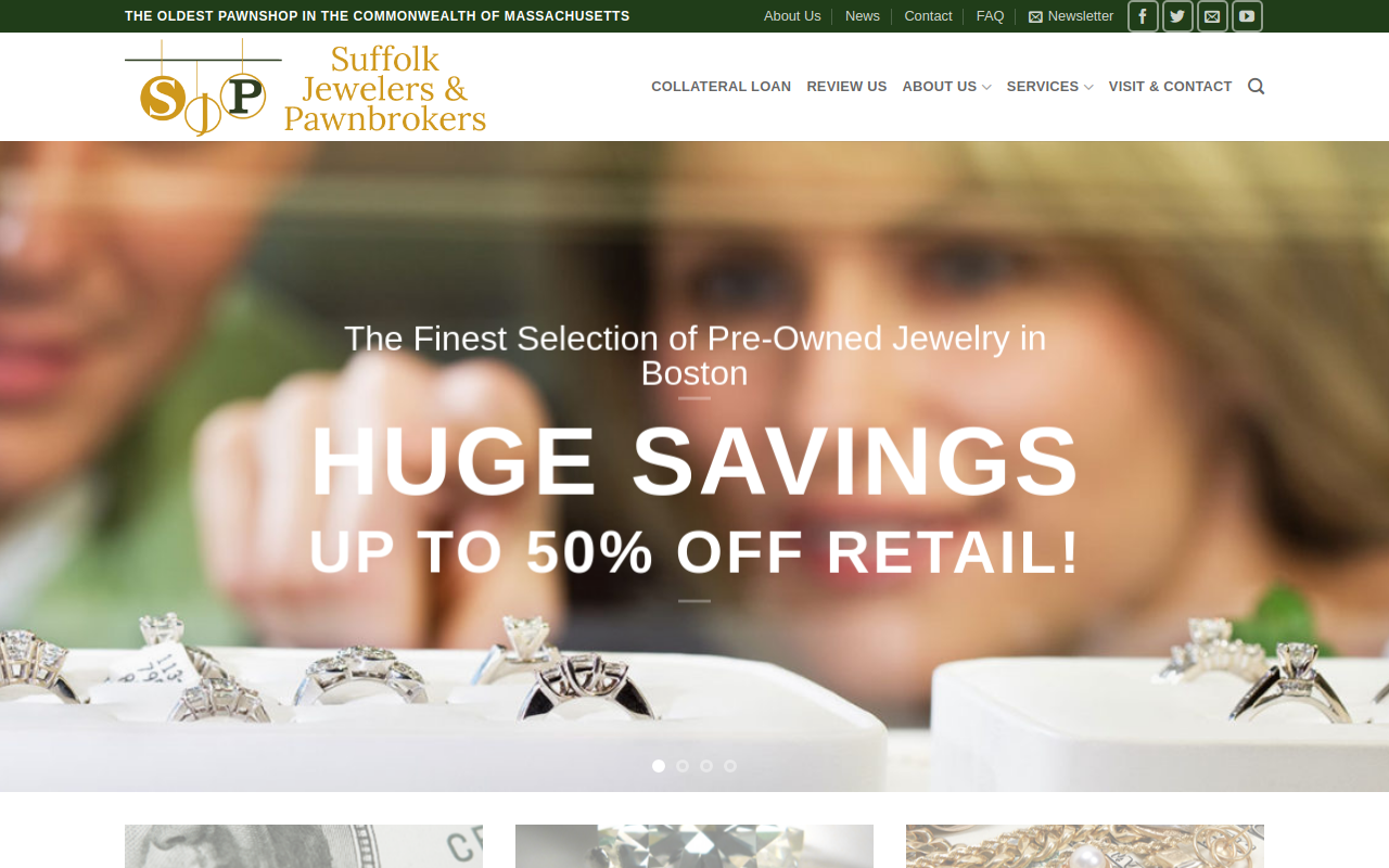 Suffolk Jewelers & Pawnbrokers website preview