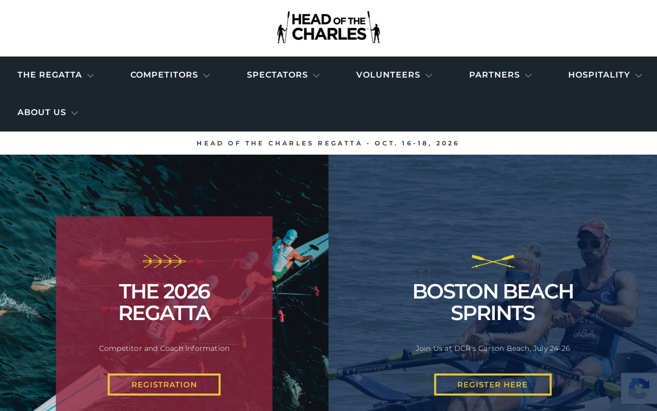 Head Of The Charles Regatta website preview