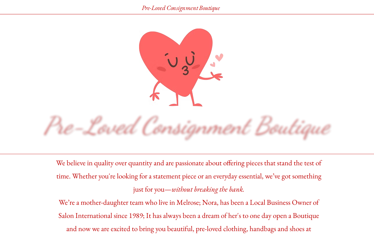 Pre-Loved Consignment Boutique website preview