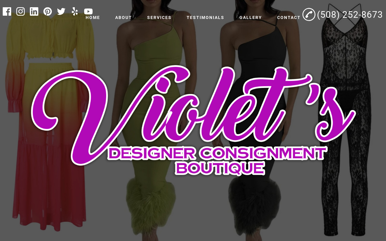 Violet's Designer Consignment Boutique website preview