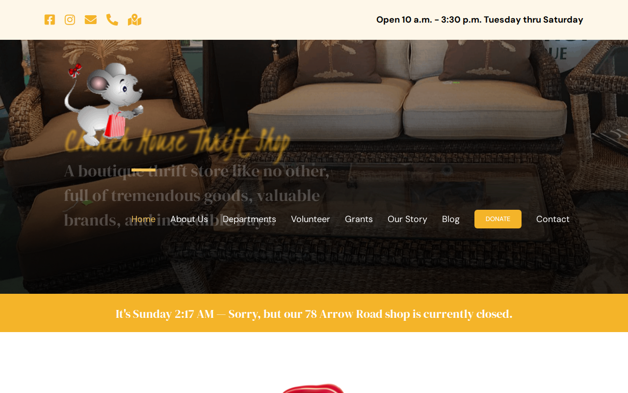 The Church Mouse BoutiqueThrift Shop website preview