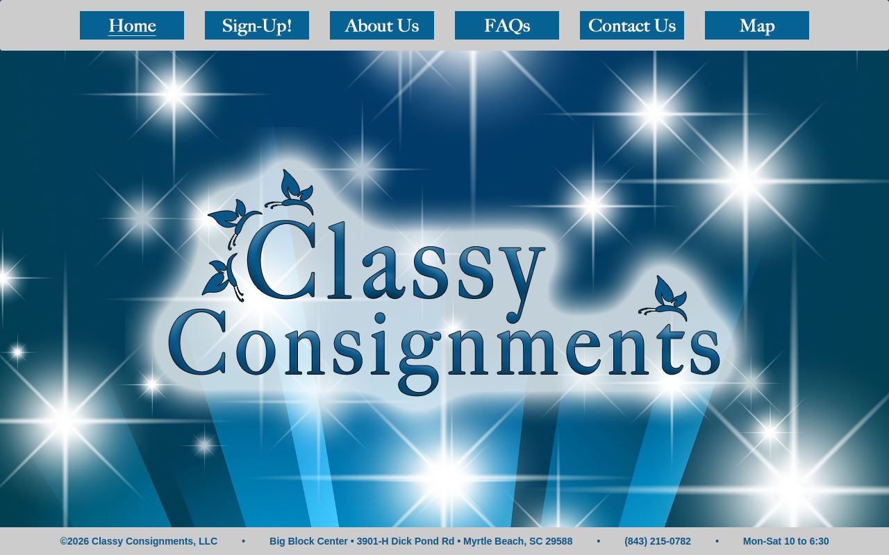 Classy Consignments website preview