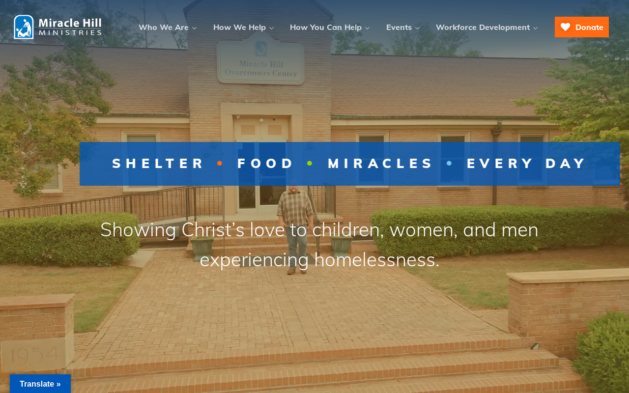 Miracle Hill Thrift Store website preview