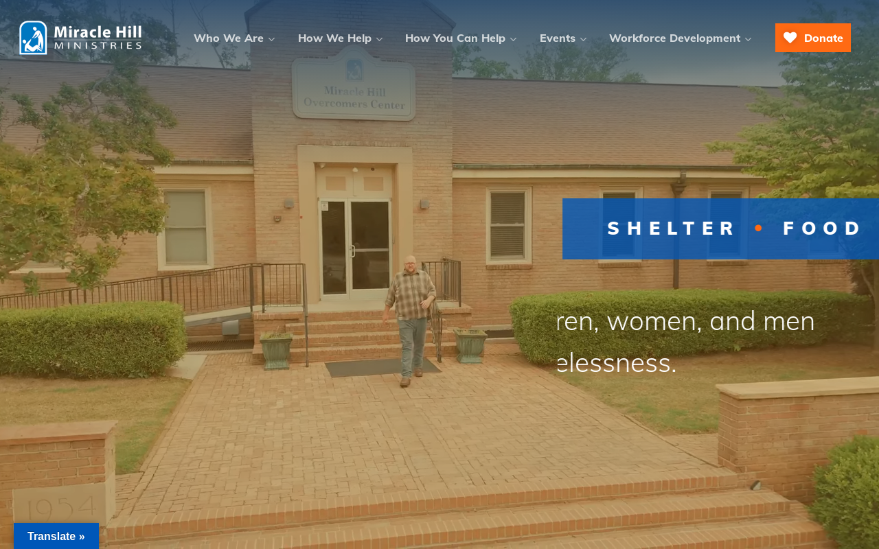 Miracle Hill Ministries website preview