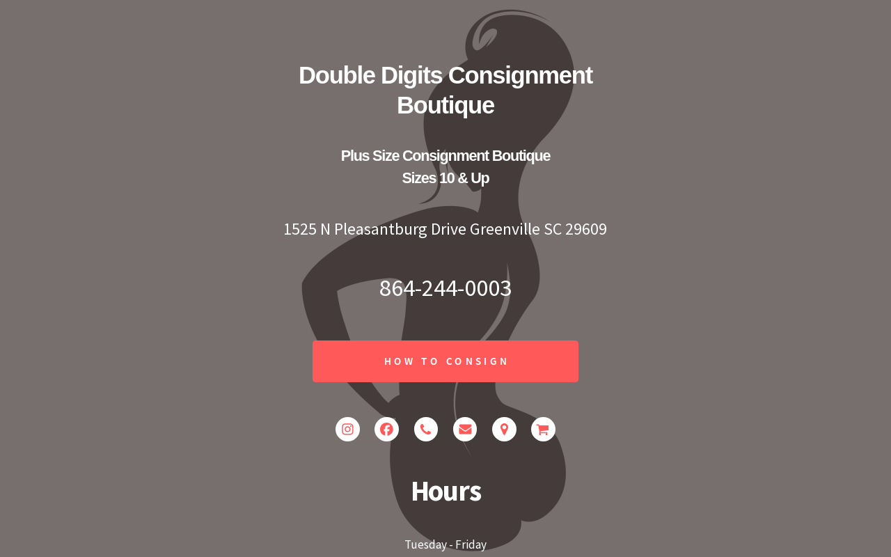 Double Digits Consignment Boutique website preview