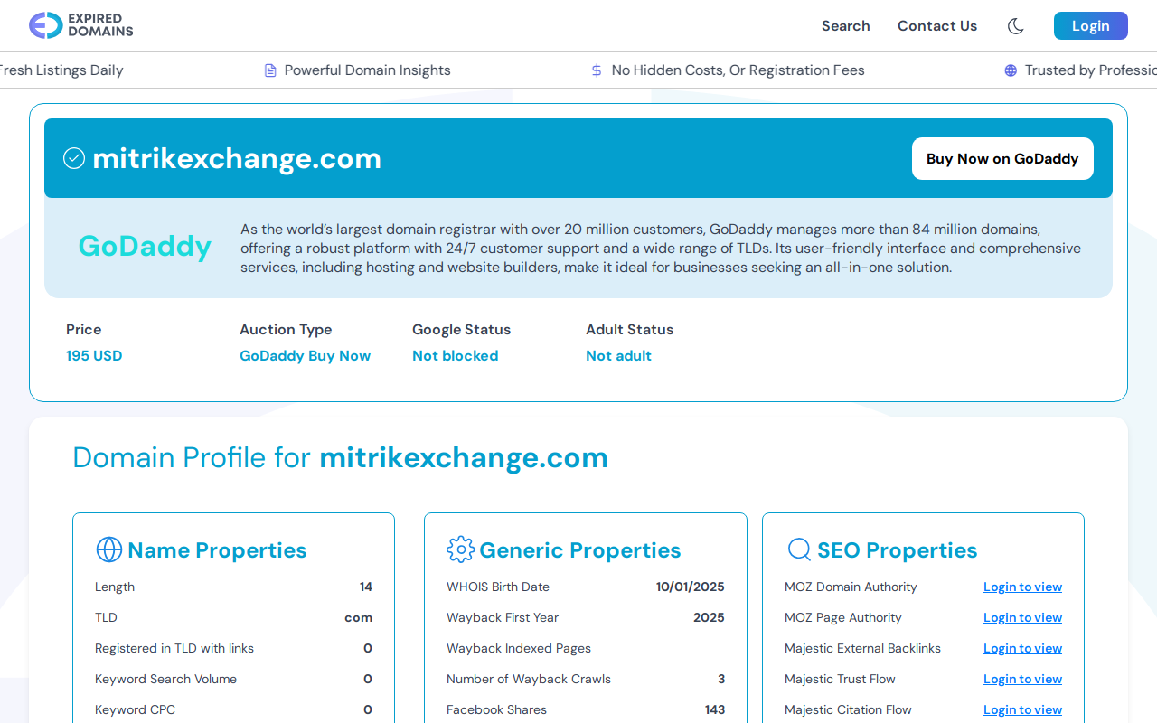 Mitrik Exchange website preview