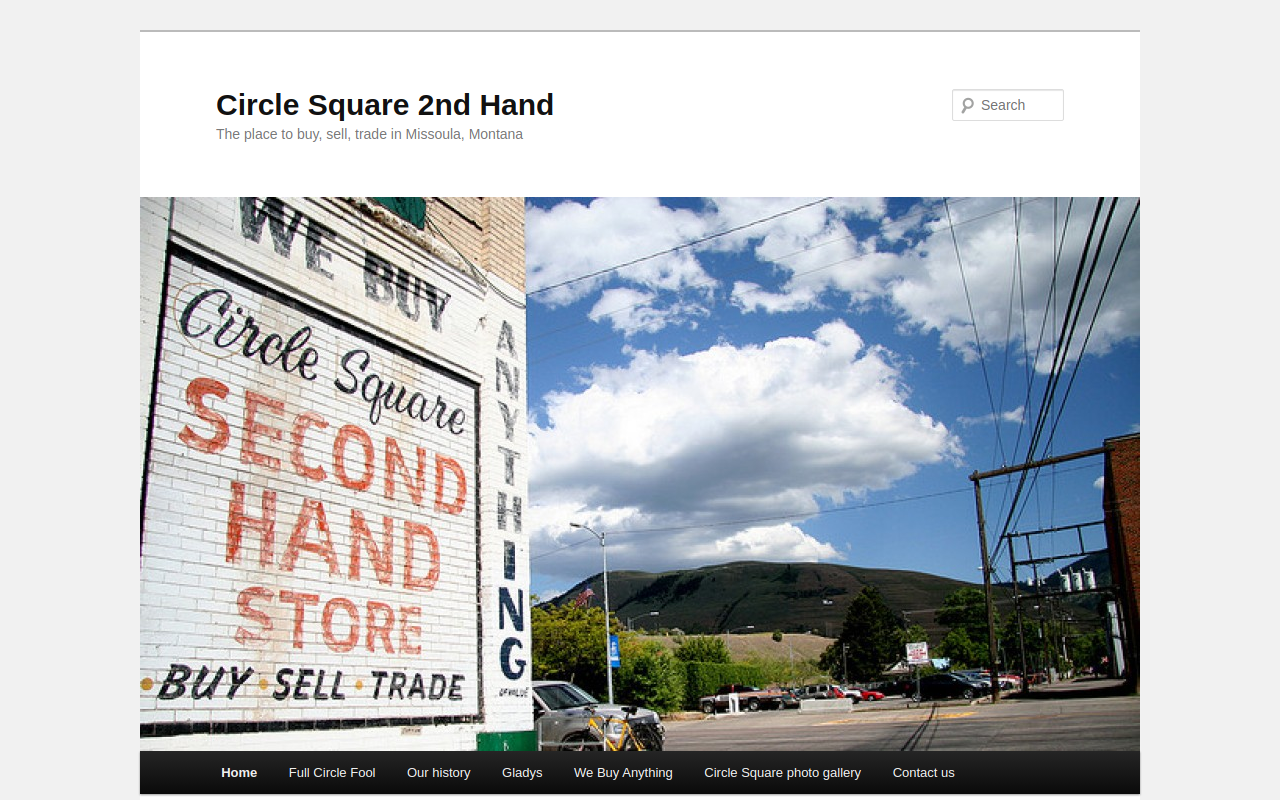 Circle Square Second Hand Store website preview