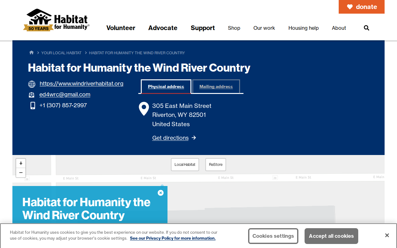 Habitat For Humanity website preview