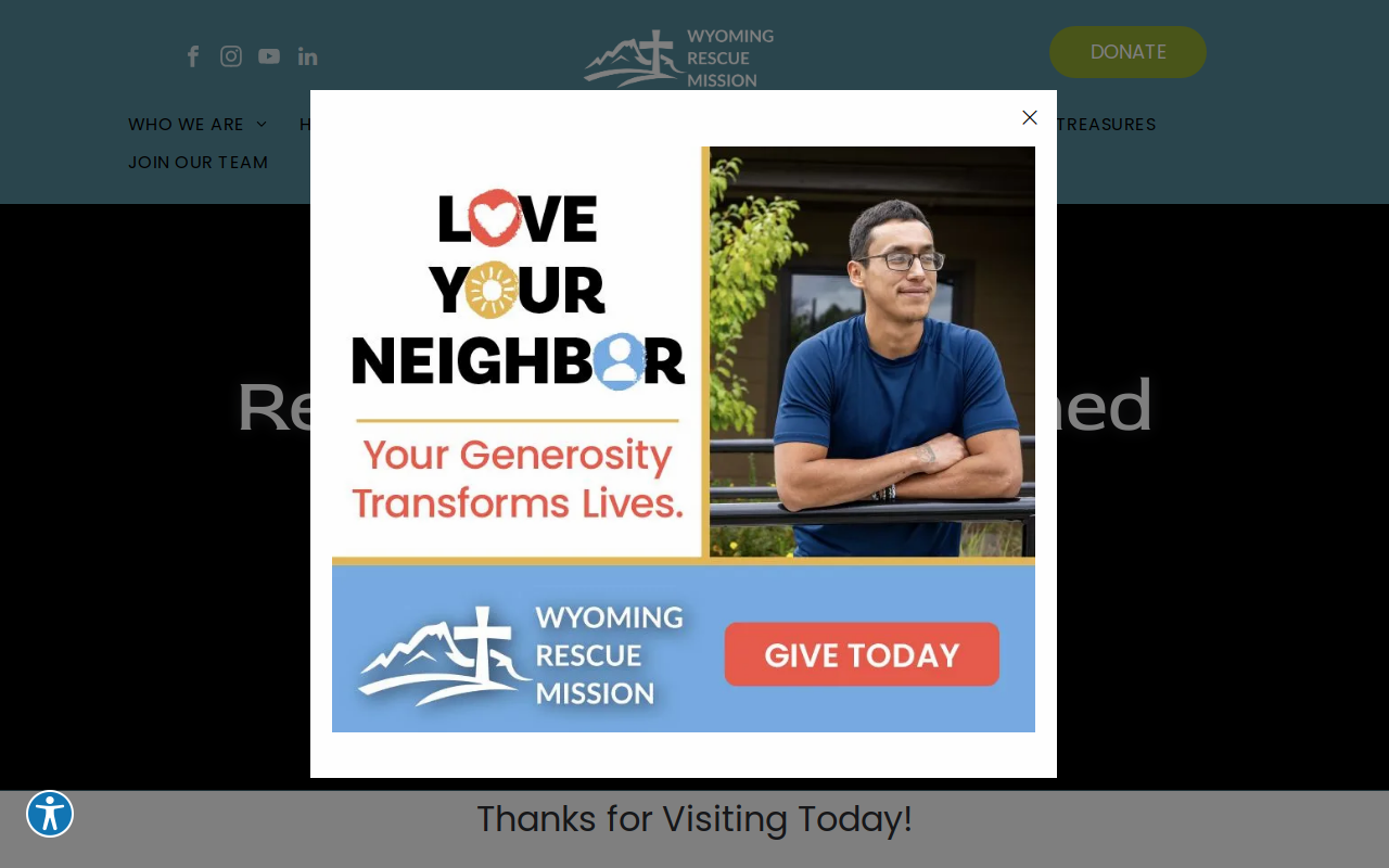 Rescued Treasures Thrift Store website preview