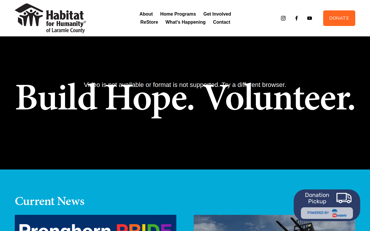 Habitat for Humanity website preview