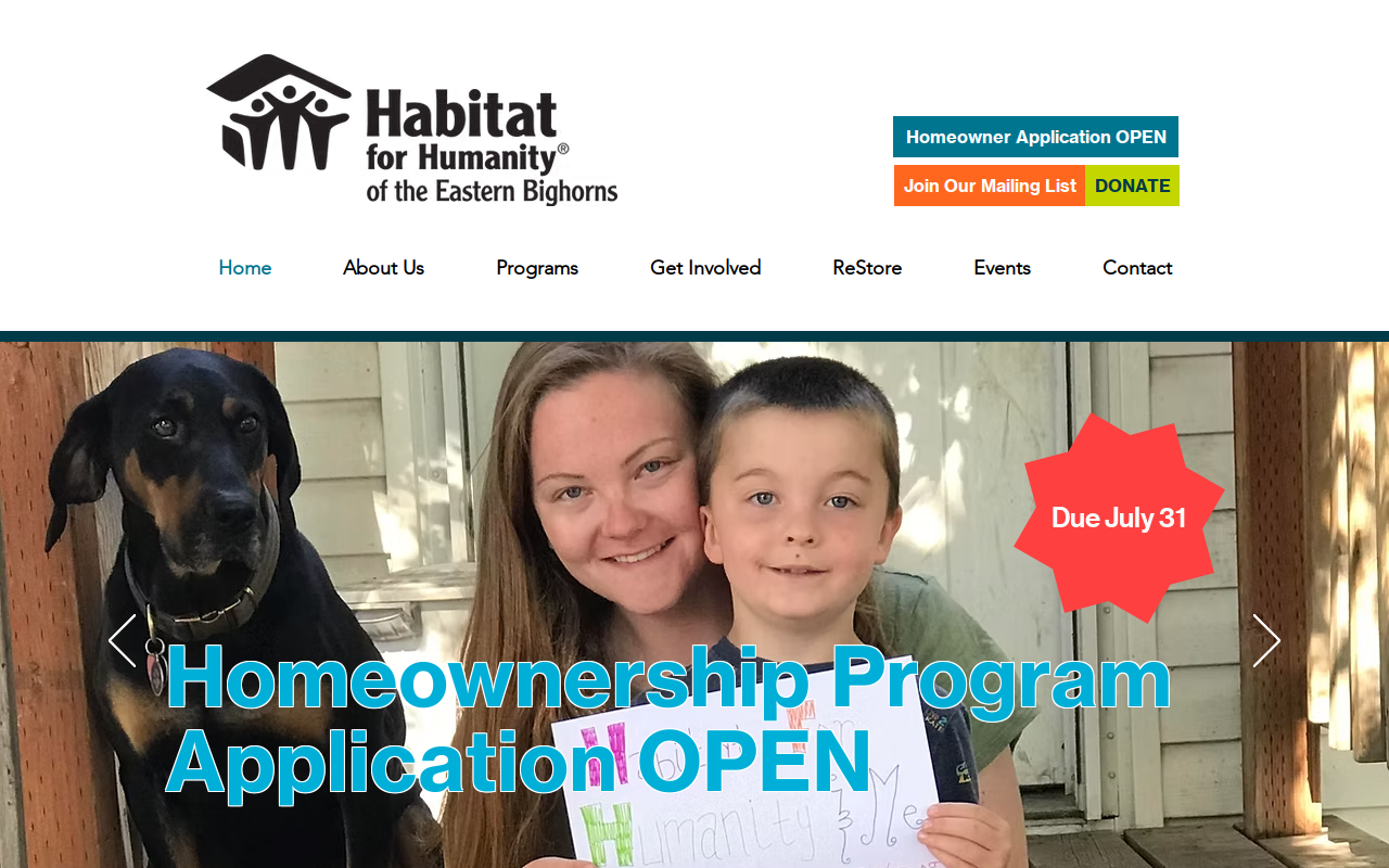 Habitat For Humanity ReStore website preview
