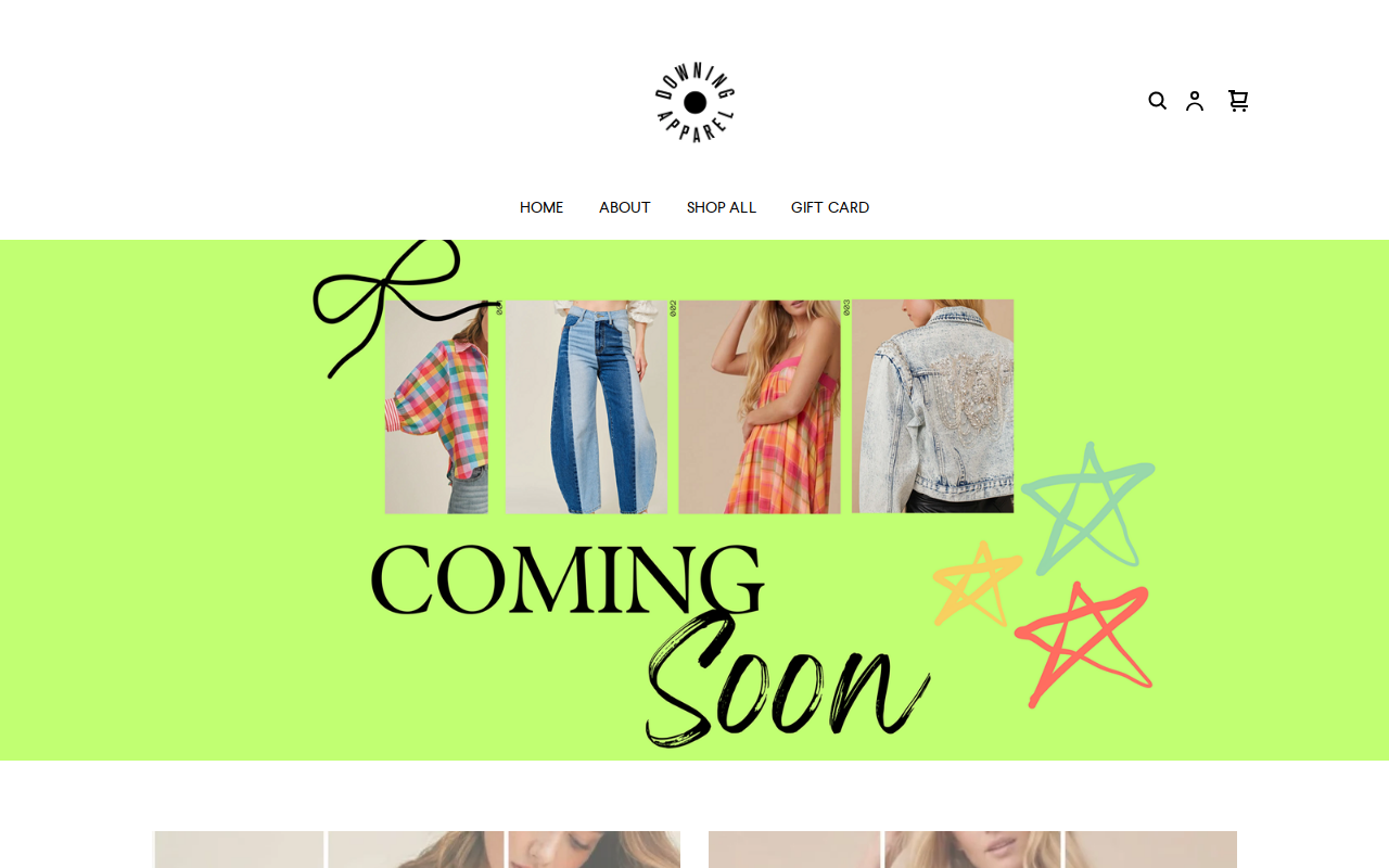 Downing Apparel website preview