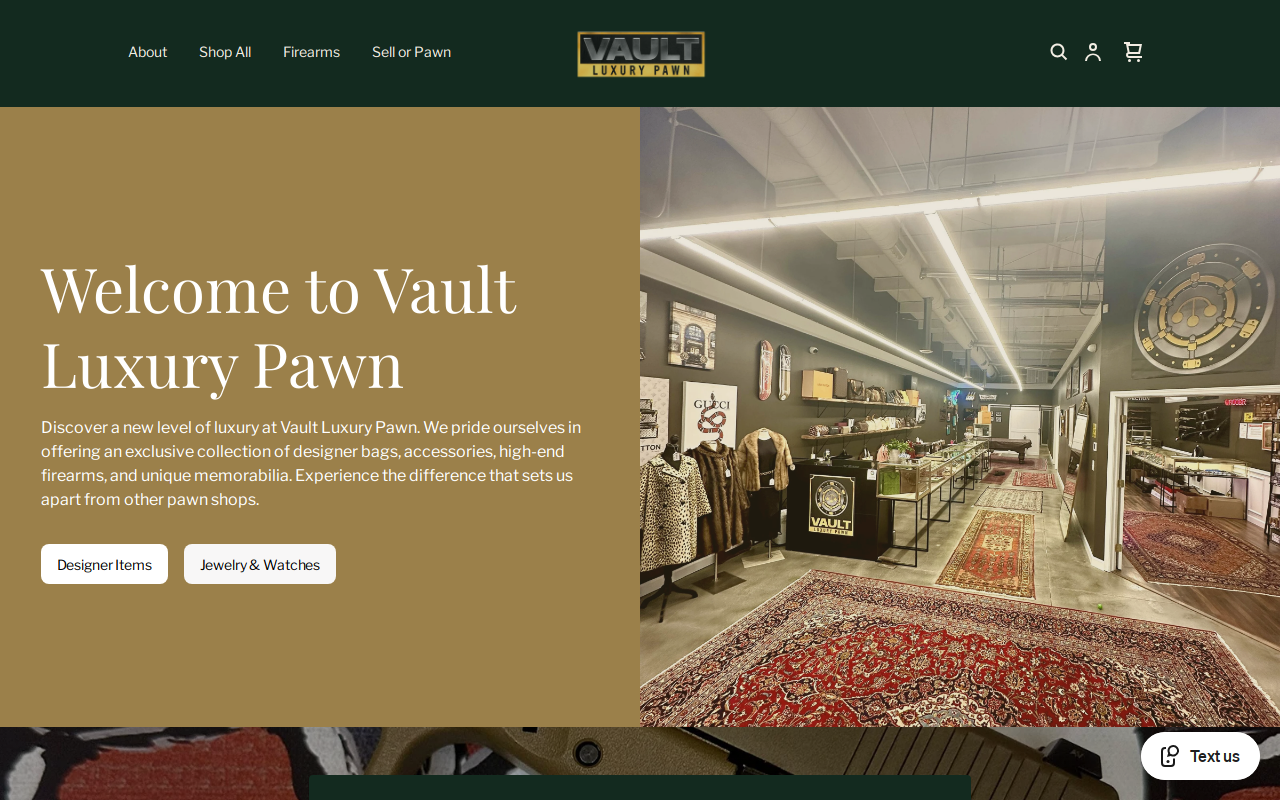 Vault Luxury Pawn website preview