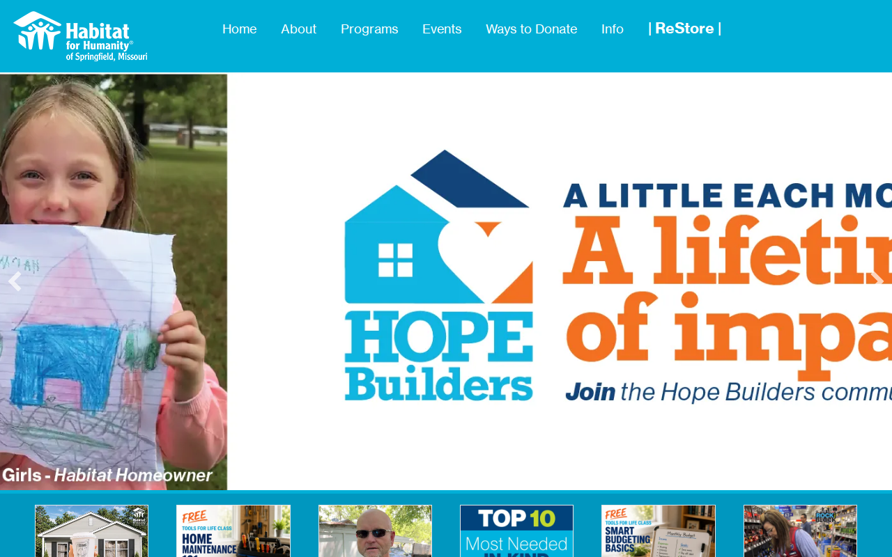 Habitat For Humanity ReStore website preview