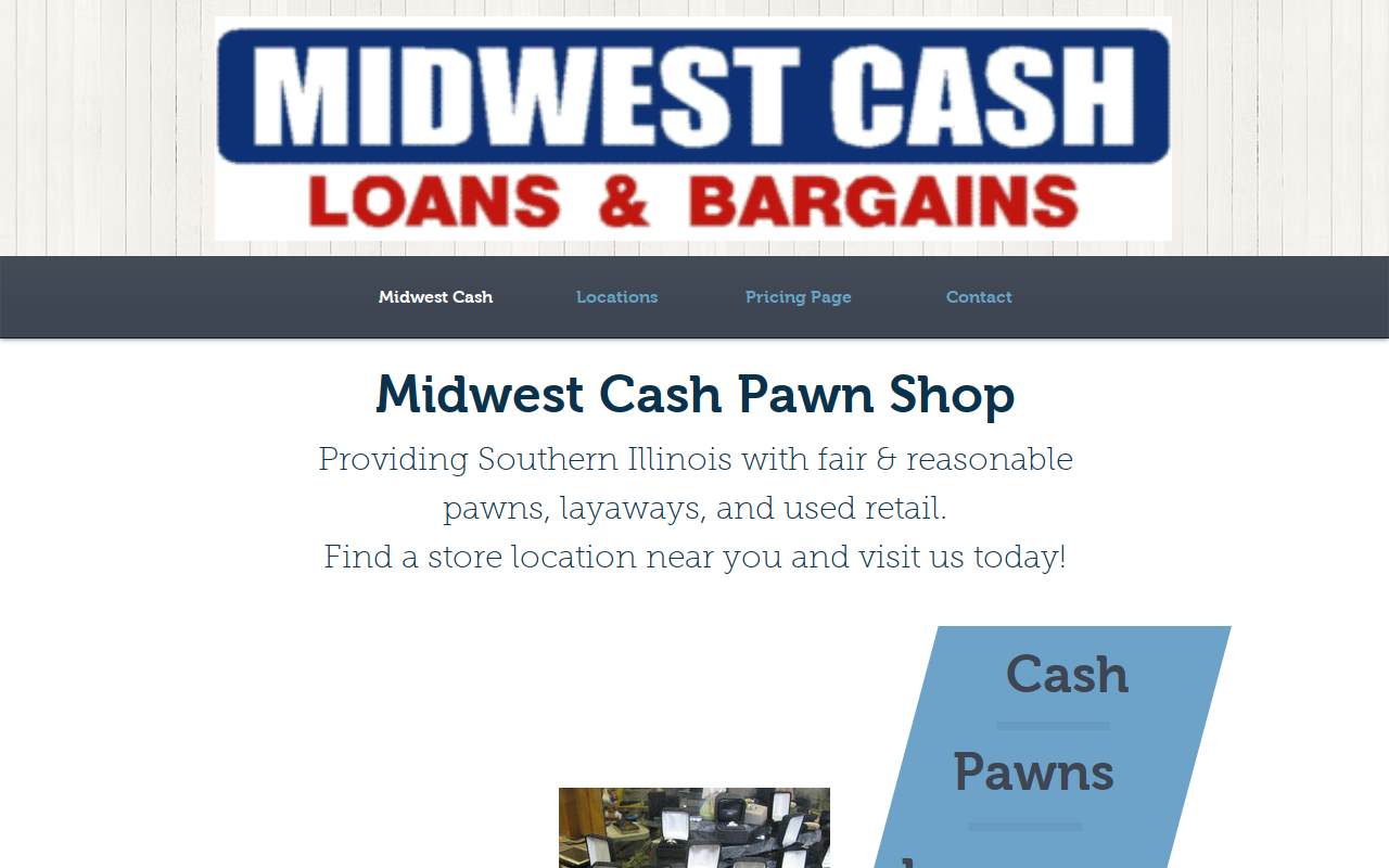 Midwest Cash website preview