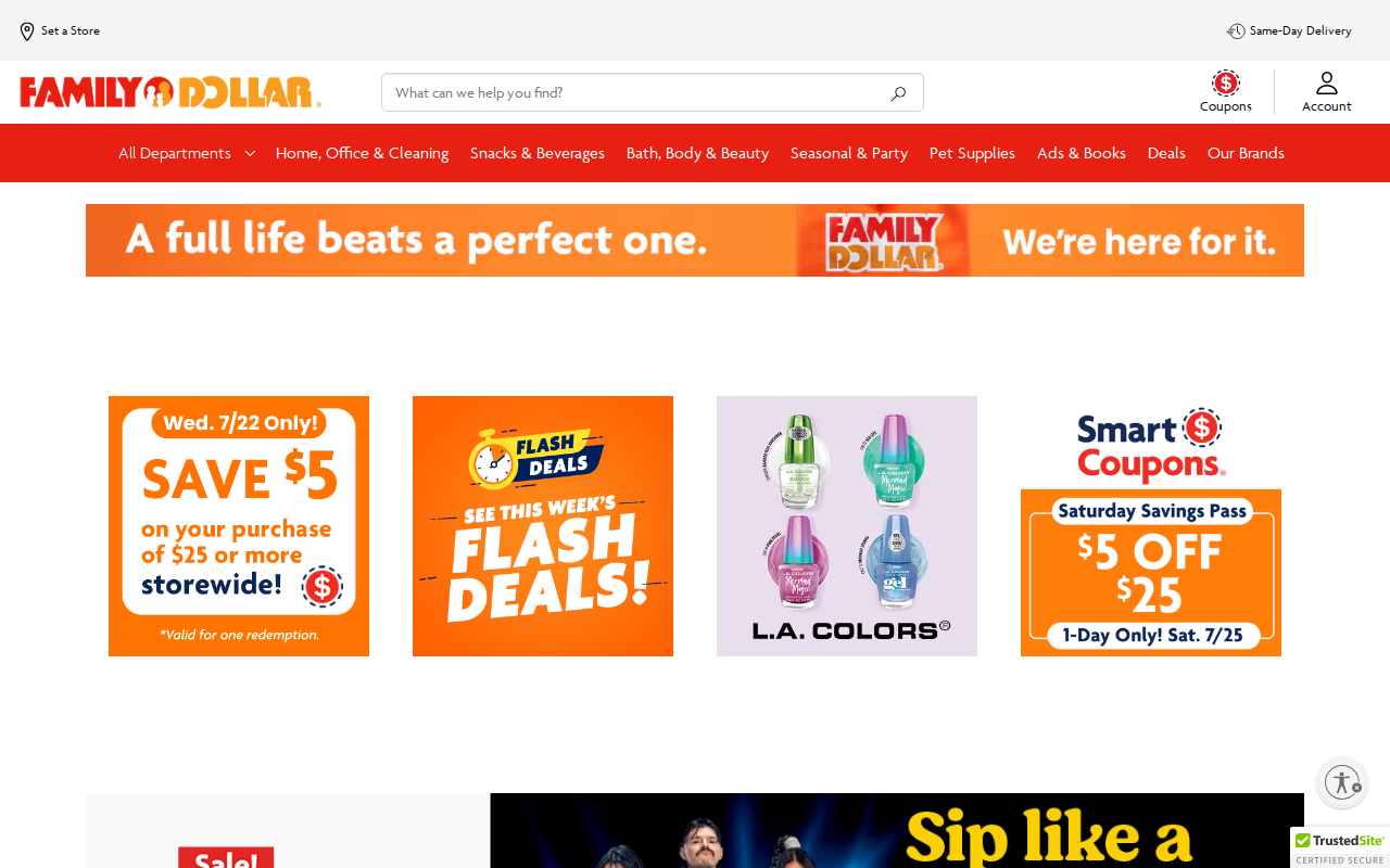 Family Thrift Store website preview