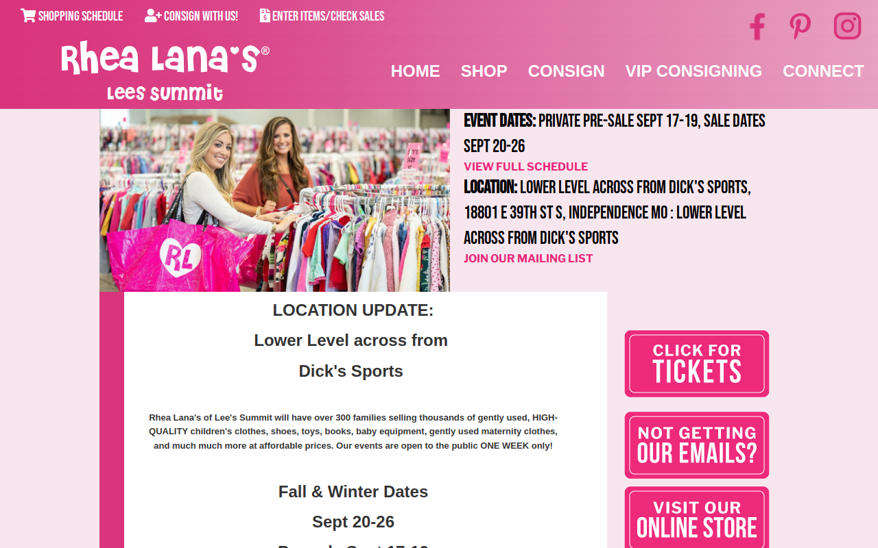 Rhea Lana's of Lee's Summit-Blue Springs website preview