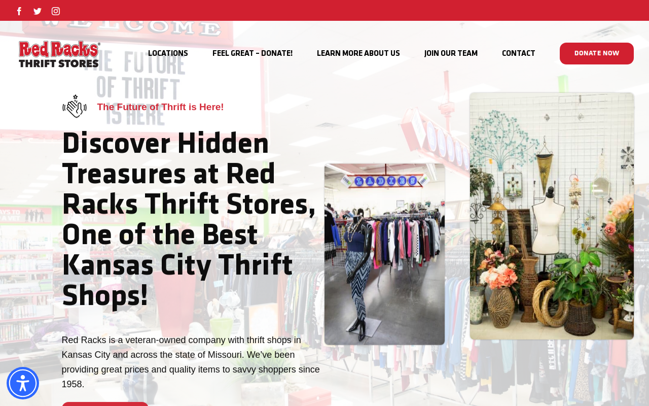 Red Racks Thrift Stores website preview
