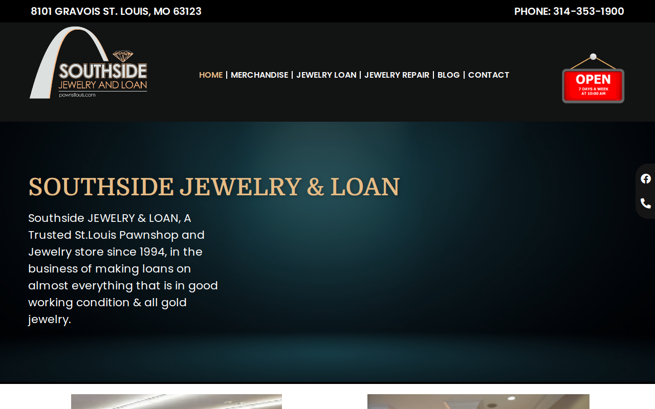 Southside Jewelry and Pawn Shop website preview