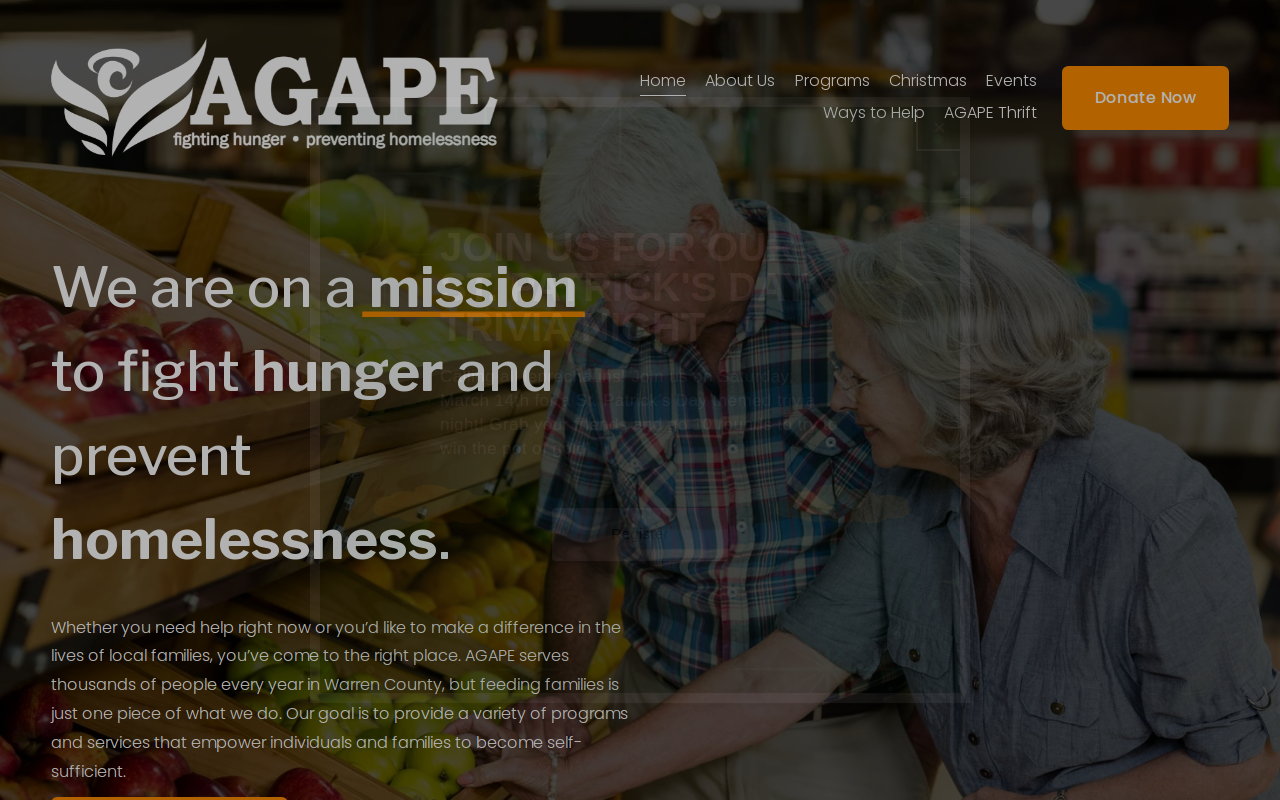 AGAPE Thrift website preview