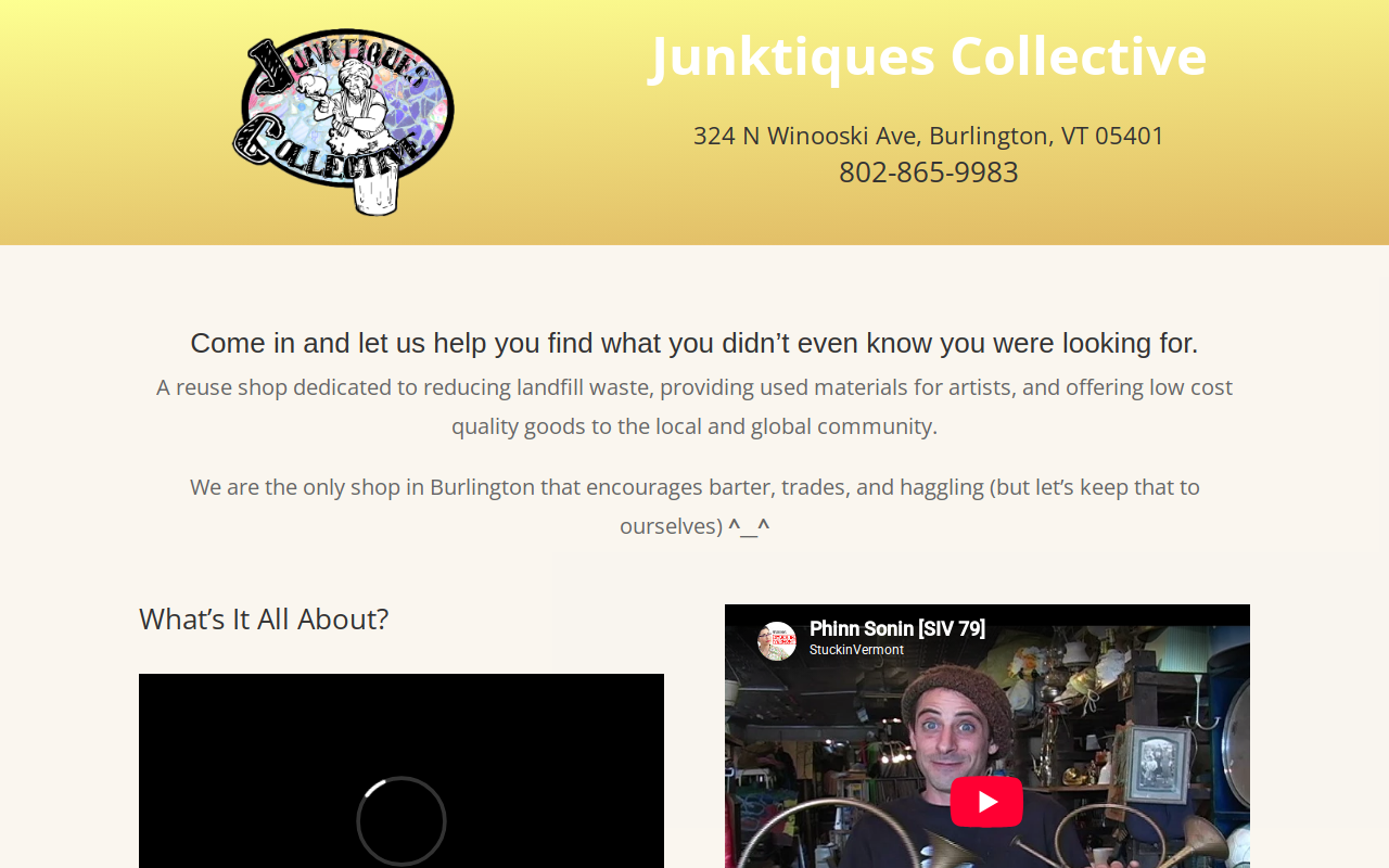 Junktiques Collective website preview