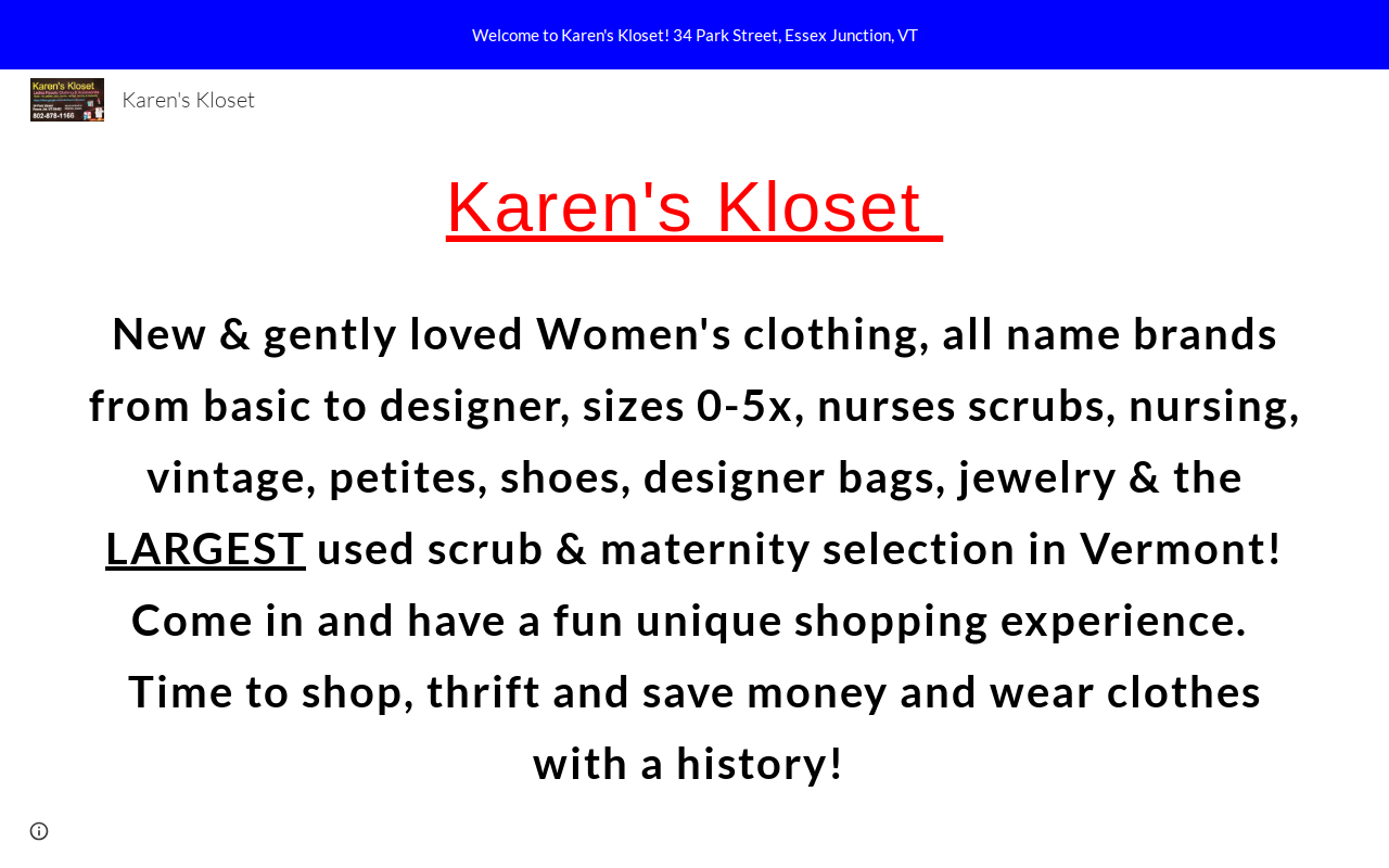Karen's Kloset website preview
