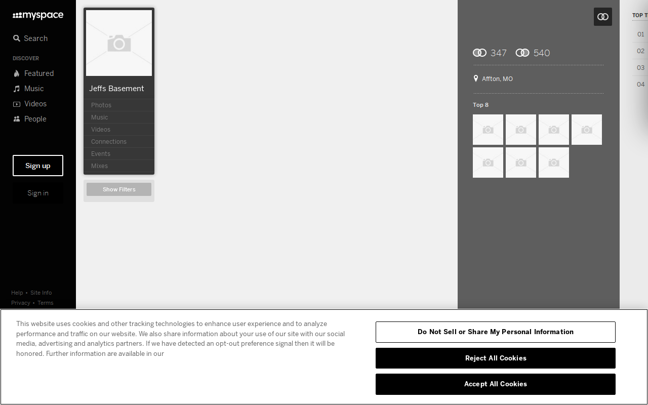 Jeff's Basement website preview