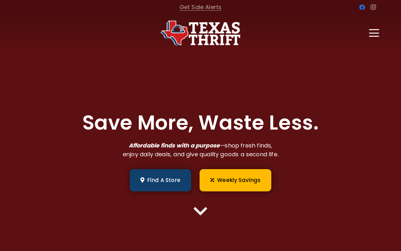Texas Thrift Harlingen website preview